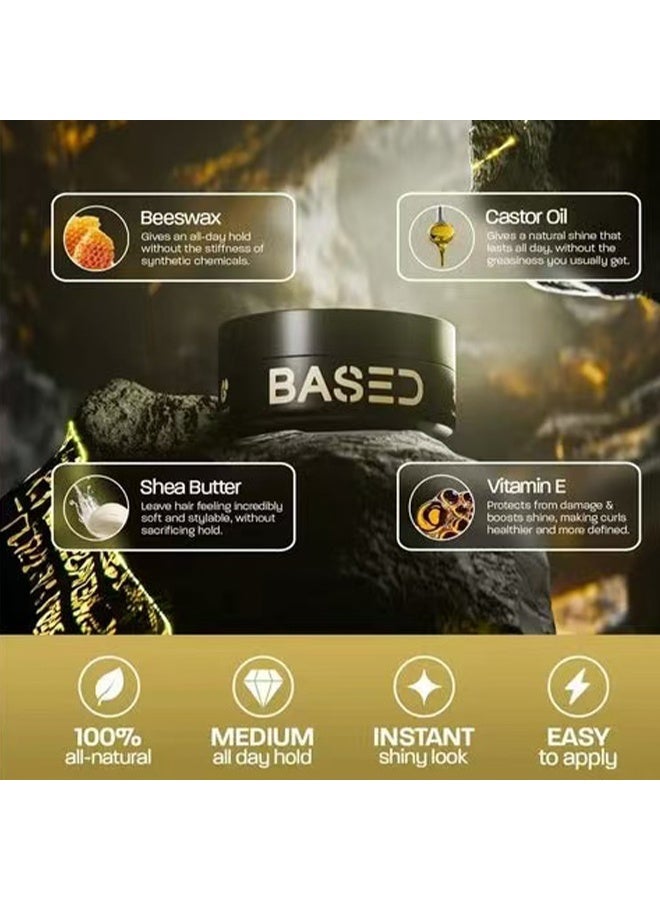 استنادا الي بودي وركس، بوماد للرجال، عناية شعر عالية الجودة بتثبيت متوسط، لمعان طبيعي ورائحة عطرة، سهل التطبيق ومناسب لجميع أنواع الشعر، بوماد مرطب ومغذي - Image 4